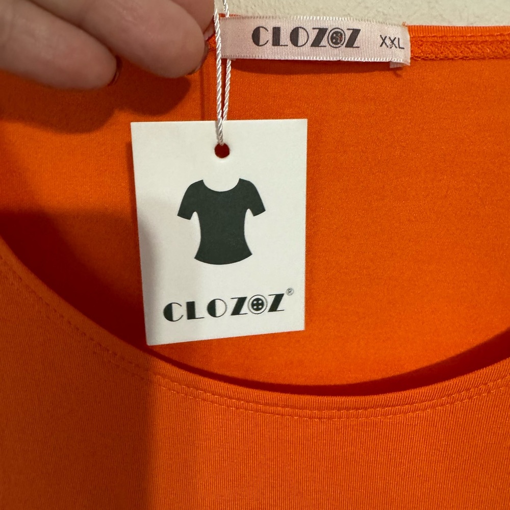 * NWT   ORANGE BODYSUIT TOP   LARGE/XLARGE   #G - Picture 7 of 7